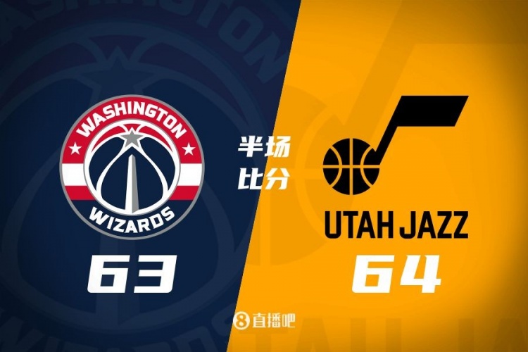 狀元之爭！半場戰(zhàn)報：奇才63-64落后爵士 薩爾20分&塞克斯頓16分