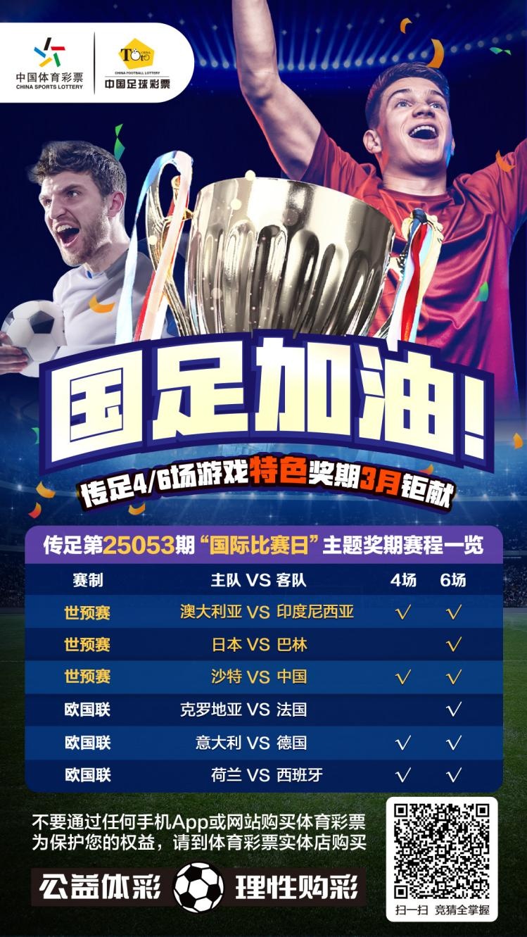國足加油！傳足特色獎期第25053期聚焦國際比賽日
